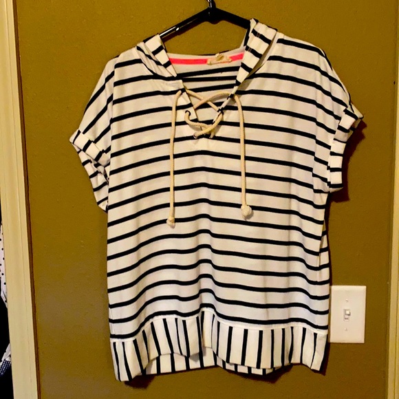 Navy striped T-shirt - Picture 1 of 2